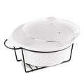 KonigHOFFER Naczynie porcelanowe na podgrzewaczu Diamond 3,5 l okrągłe białe