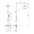 DEANTE Deszczownica z baterią termostatyczną LOCO chrom NLC_04ST
