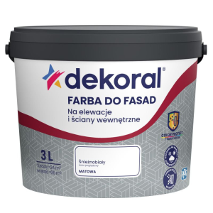 Dekoral Farba akrylowa do fasad biała 3L