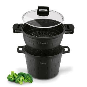 STARKE PRO Garnek do gotowania na parze Brick Marble 6,3L