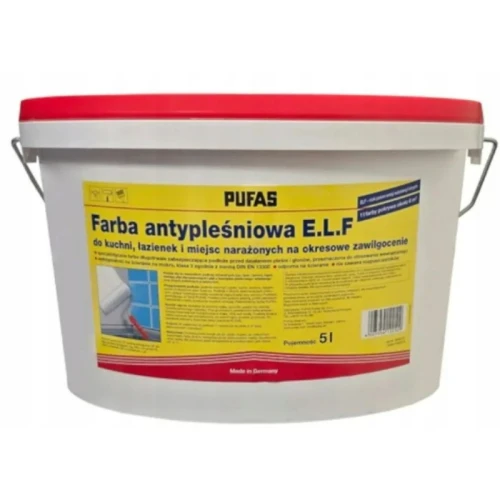 PUFAS Farba antypleśniowa E.L.F. biała 5L