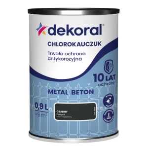 DEKORAL Chlorokauczuk czarny RAL 9005 0,9L