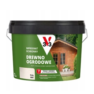 V33 Impregnat ochronny Drewno Ogrodowe 10L biały