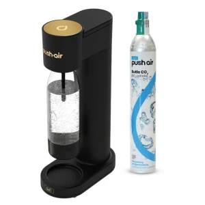 DAFI Saturator do wody PushAir czarny złoty + nabój CO2 + butelka 0,7