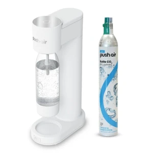 DAFI Saturator do wody PushAir biały srebrny + nabój CO2 + butelka 0,7