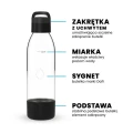 DAFI Butelka do saturatora PushAir 0,7 l czarna z uchwytem