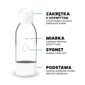 DAFI Butelka do saturatora PushAir 0,5 l biała z uchwytem