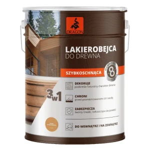 DRAGON Lakierobejca do drewna szybkoschnąca 5L Sosna skandynawska