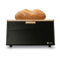 TADAR Chlebak stalowy Skandi Wood 20,5 x 35,5 x 21,5 cm czarny