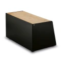 TADAR Chlebak stalowy Skandi Wood 20,5 x 35,5 x 21,5 cm czarny