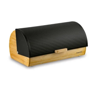 KonigHOFFER Chlebak bambusowy Nero 39 x 25,5 x 19 cm czarny