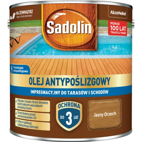 Sadolin Olej Antypoślizgowy Orzech jasny 2,5L