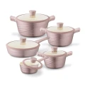 STARKE PRO Zestaw garnków ceramicznych na indukcję Naturale Rose Gold 10 elementów