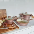 STARKE PRO Zestaw garnków ceramicznych na indukcję Naturale Rose Gold 10 elementów