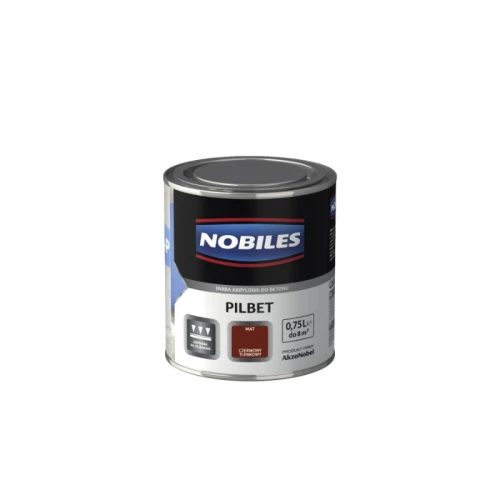 Nobiles Pilbet Farba Akrylowa do Posadzek Betonowych Czerwony Tlenkowy 0,75L