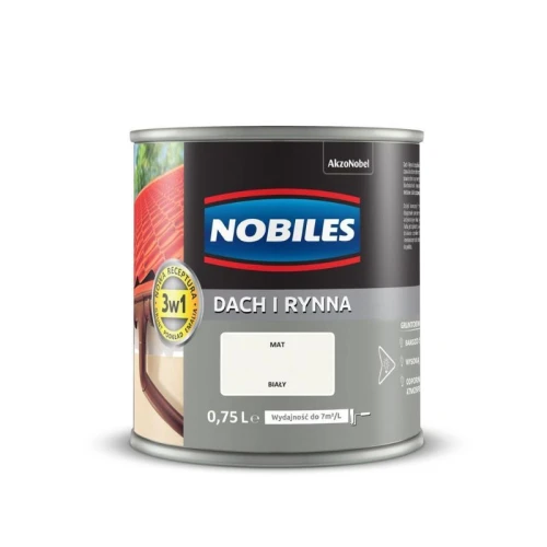 NOBILES Farba Dach i Rynna 0,75L biały