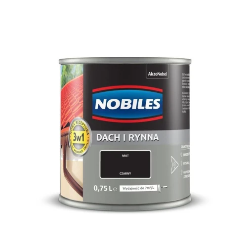 NOBILES Farba Dach i Rynna 0,75L czarny