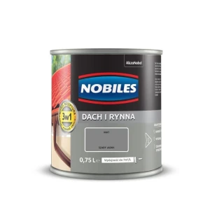 NOBILES Farba Dach i Rynna 0,75L szary jasny