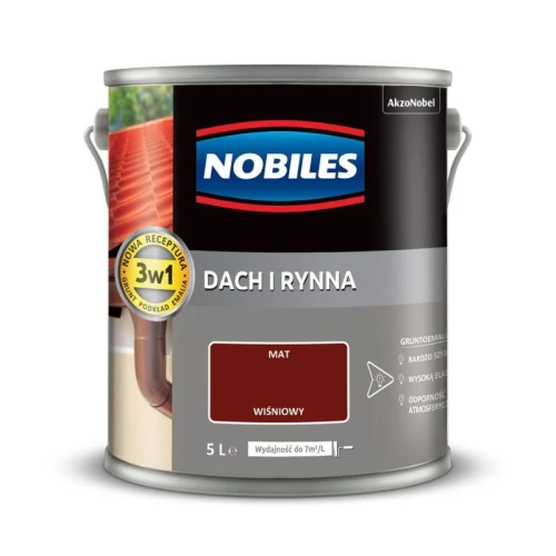 NOBILES Farba Dach i Rynna 5L wiśniowy
