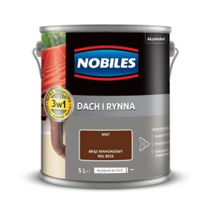 NOBILES Farba Dach i Rynna 5L brąz mahoniowy RAL 8016