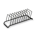 TADAR Stojak na pokrywki lub talerze Slim 28 x 9 x 9 cm czarny