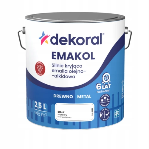 Dekoral emalia emakol strong 2,5L biały mat