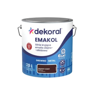 Dekoral emalia emakol strong brązowy ciemny mat 2,5L