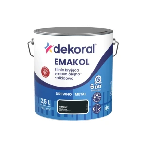 Dekoral emalia emakol strong czarny mat 2,5L