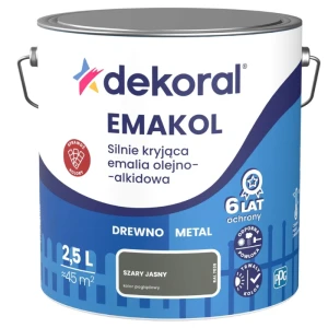 Dekoral emalia emakol strong szary jasny mat 2,5L