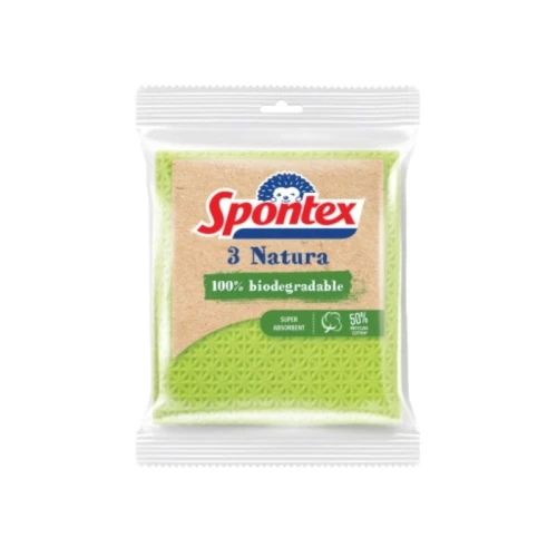 SPONTEX Ściereczki gąbczaste Natura 3 szt. uniwersalne super chłonne