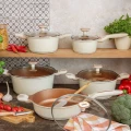 STARKE PRO Zestaw garnków na indukcję Texture Creamy 10 elementów