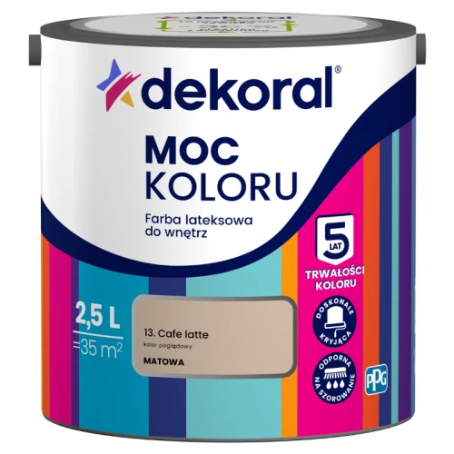 Dekoral farba lateksowa Akrylit W Cafe Latte 2,5 L