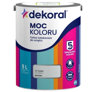 Dekoral farba lateksowa Moc koloru Gołębi 5L
