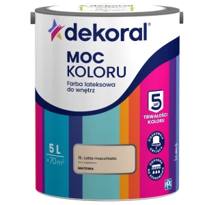 Dekoral farba lateksowa Moc koloru Latte macchiato 5L