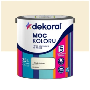 Dekoral farba lateksowa Moc koloru Bita śmietana 2,5 l