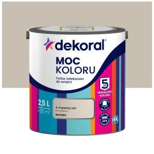 Dekoral farba lateksowa Moc koloru popielaty beż 2,5 l
