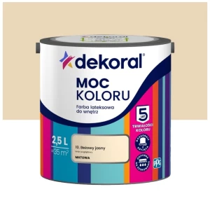 Dekoral farba lateksowa Moc koloru Beżowy jasny 2,5 l