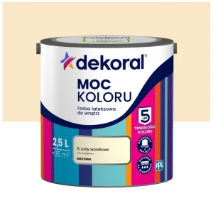 Dekoral farba lateksowa Moc koloru Lody waniliowe 2,5 l