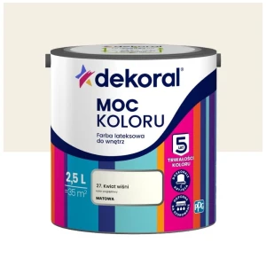 Dekoral farba lateksowa Moc koloru Kwiat wiśni 2,5 l