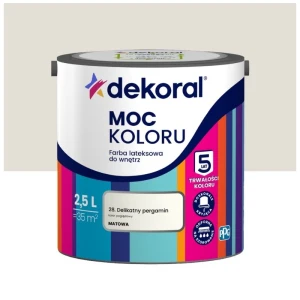 Dekoral farba lateksowa Moc koloru Delikatny pergamin 2,5 l