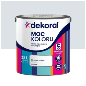 Dekoral farba lateksowa Moc koloru ulotna szarość 2,5 l