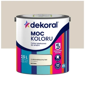 Dekoral farba lateksowa Moc koloru Minimalistyczny beż 2,5 l