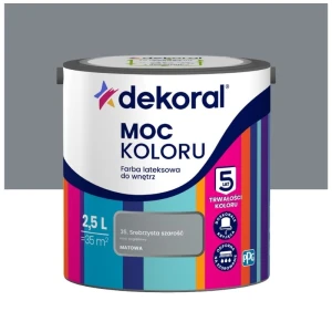 Dekoral farba lateksowa Moc koloru Srebrzysta szarość 2,5 l