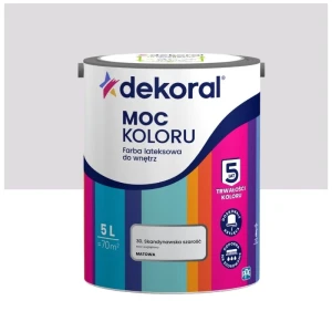 Dekoral farba lateksowa Moc koloru Skandynawska szarość 5L