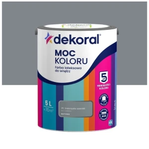 Dekoral farba lateksowa Moc koloru Srebrzysta szarość 5L