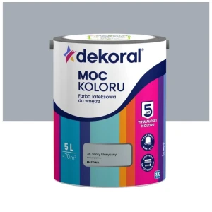 Dekoral farba lateksowa Moc koloru Szary klasyczny 5L