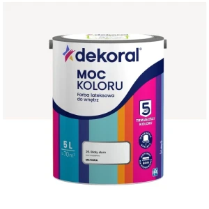 Dekoral farba lateksowa Moc koloru biały dom 5L