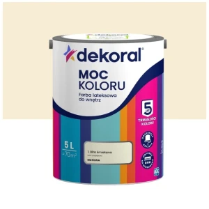 Dekoral farba lateksowa Moc koloru Bita śmietana 5L