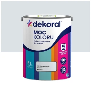 Dekoral farba lateksowa Moc koloru ulotna szarość 5L