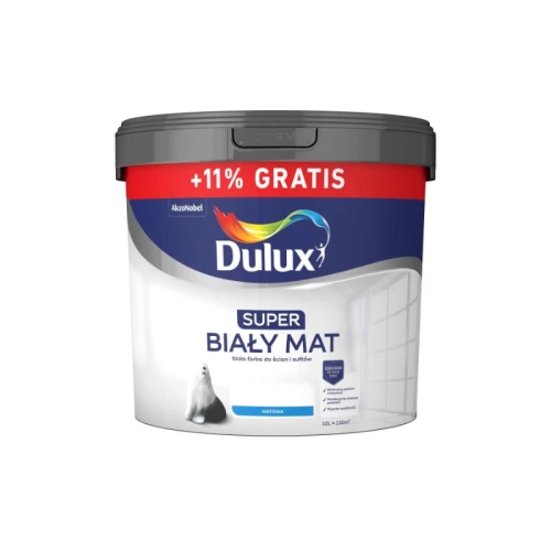 Dulux Super Biały Mat 9 L + 11 % gratis